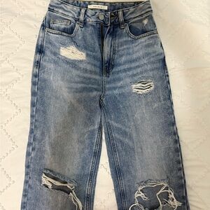 PacSun Women's Ripped Light Blue Boyfriend Jeans